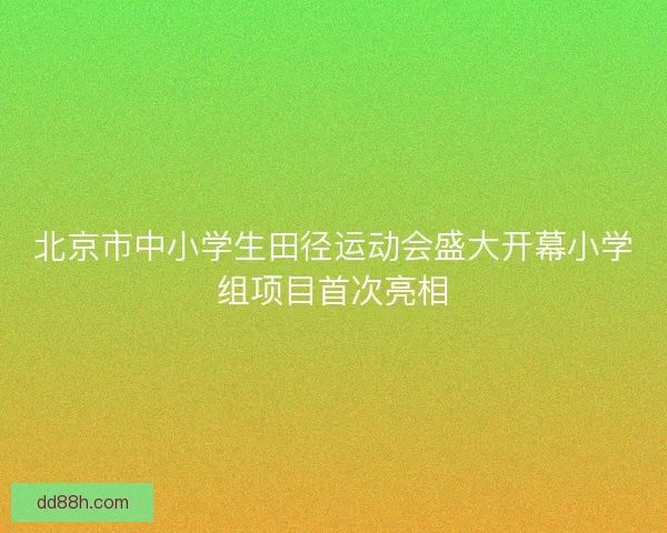 北京市中小学生田径运动会盛大开幕小学组项目首次亮相